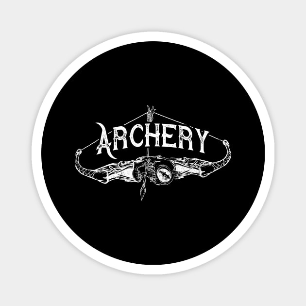 Archery Tattoo Art Bow Magnet by Foxxy Merch